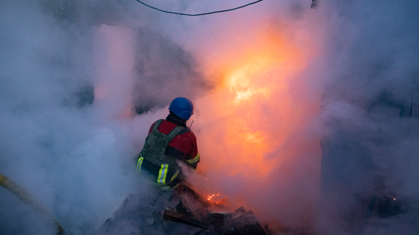 Киев подвергся самой массированной атаке дронов с начала войны