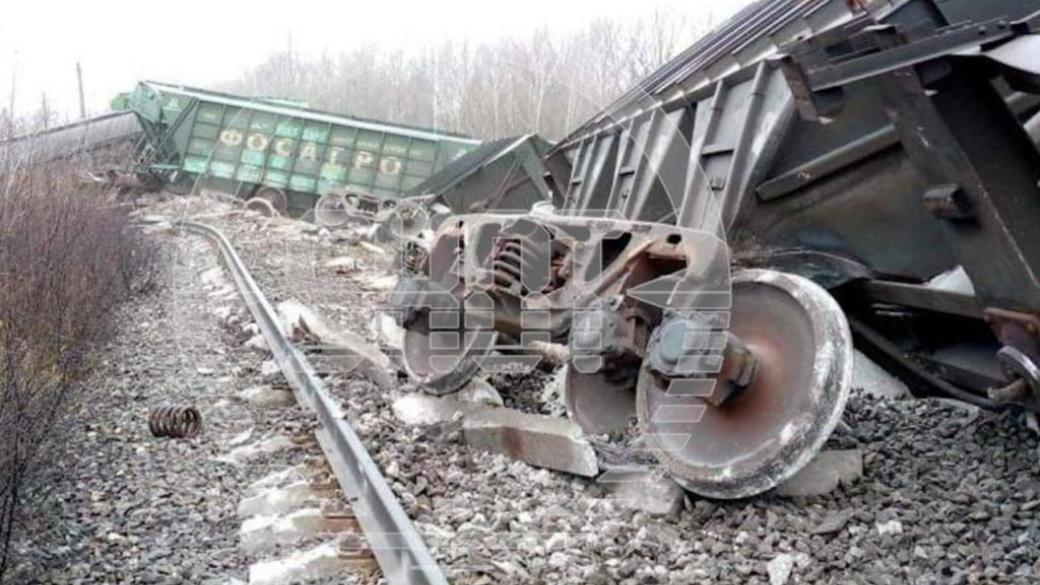 В Рязанской области 19 вагонов грузового поезда сошли с рельсов